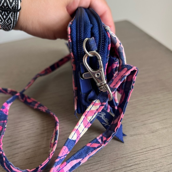 Vera Bradley All in One Crossbody wallet pink and purple - Picture 6 of 8